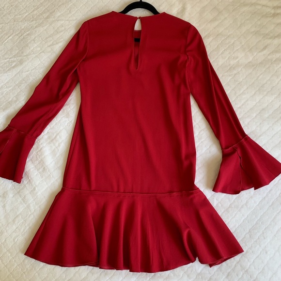 Theory long sleeve dress in red - Picture 5 of 8